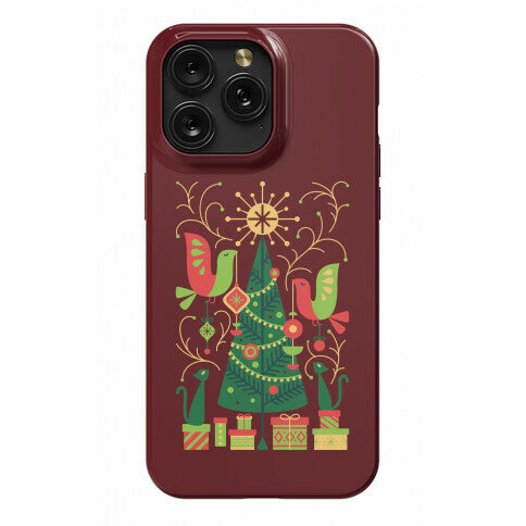 Vintage Christmas Tree Decorating Phone Case